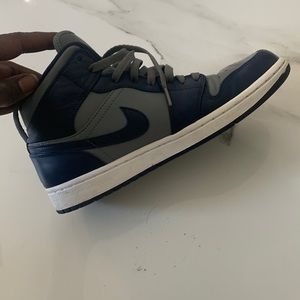 Air Jordan 1 navy blue and gray
